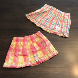 Plaid skirts (set of 2)
